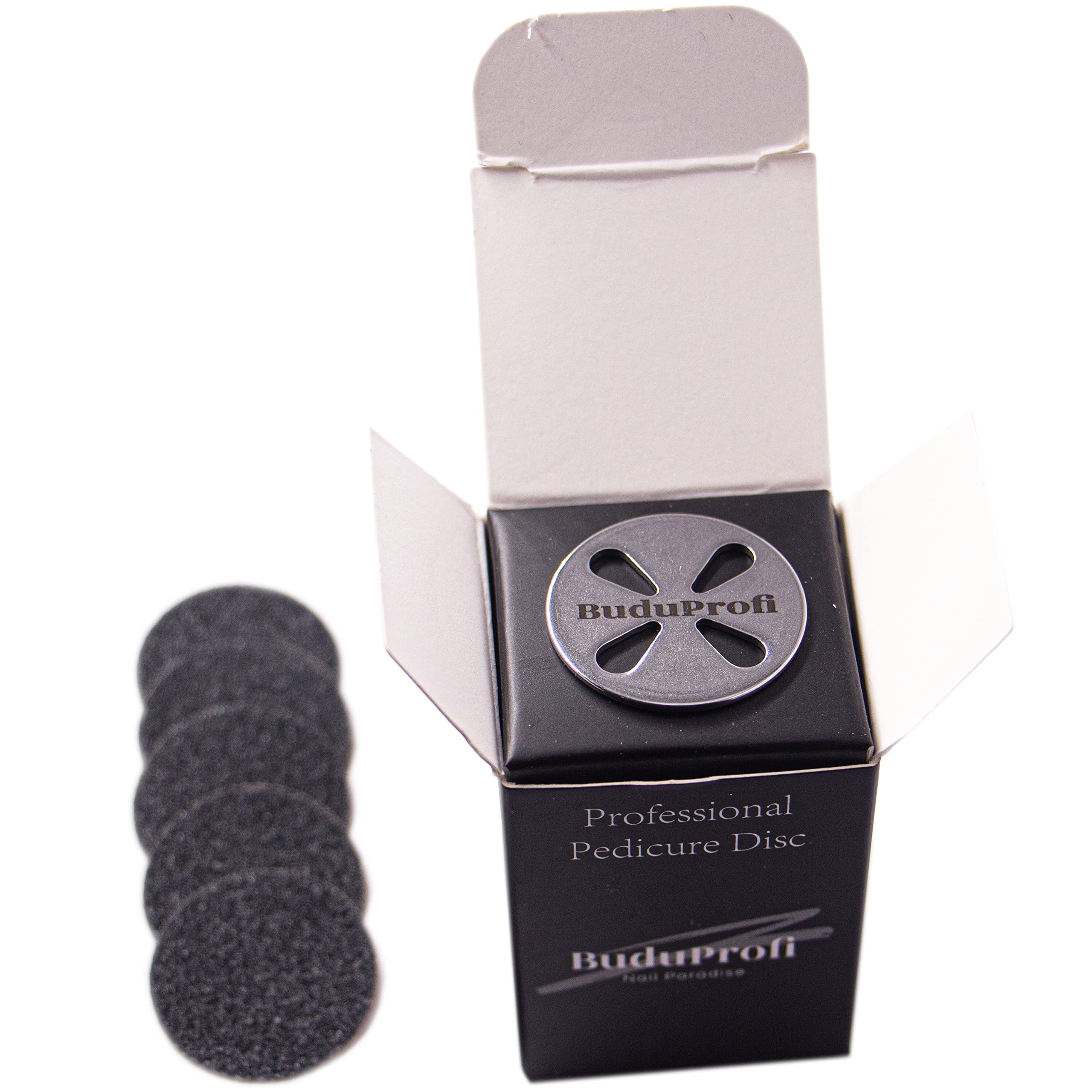 Kit Disco de Pedicura con Recambios, Pododisco, Acero Inoxidable, Torno (20 mm)