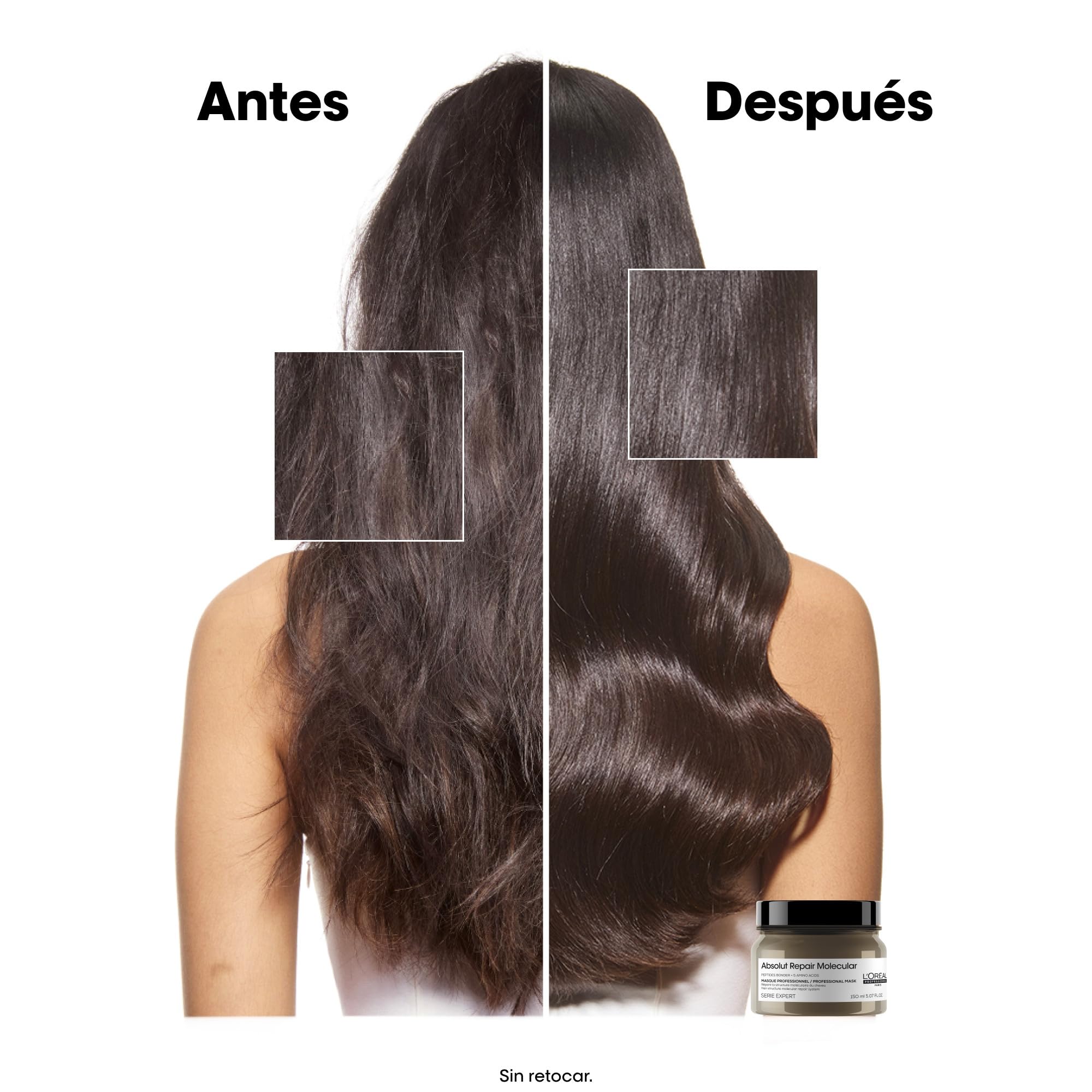 L'Oréal Professionnel Maska do włosów uszkodzonych strukturalnie, głęboka, molekularna naprawa dla większej elastyczności, z wiązaniami peptydowymi i 5 aminokwasami, seria Expert, maska molekularna