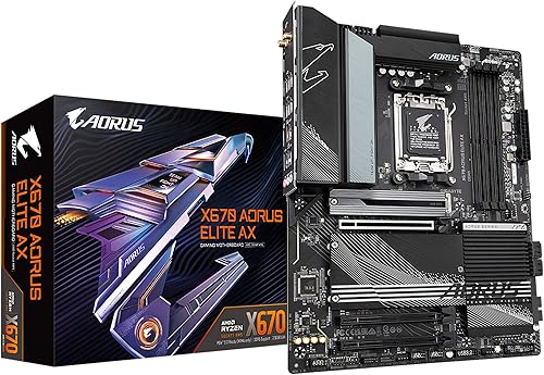 Miniatura 1 de GIGABYTE X670 AORUS Elite AX (AM5/ LGA 1718/ AMD/ X670/ ATX/ 5 años de garantía/DDR5/Quad M.2/PCIe 5.0/USB 3.2 Gen2X2 Tipo-C/AMD WiFi 6E/LAN de