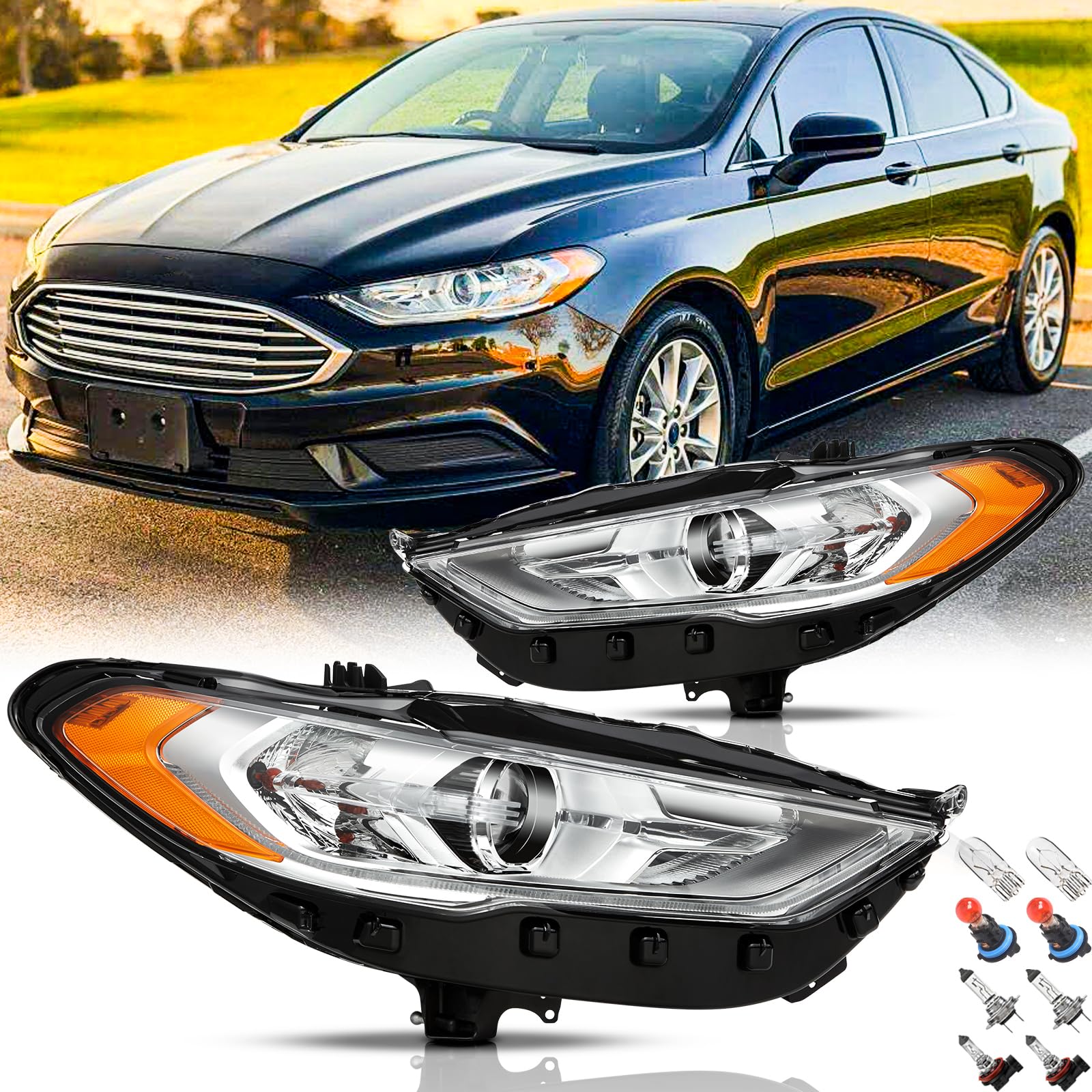 SAFAUTOPARTS Headlights Assembly 2017-2020