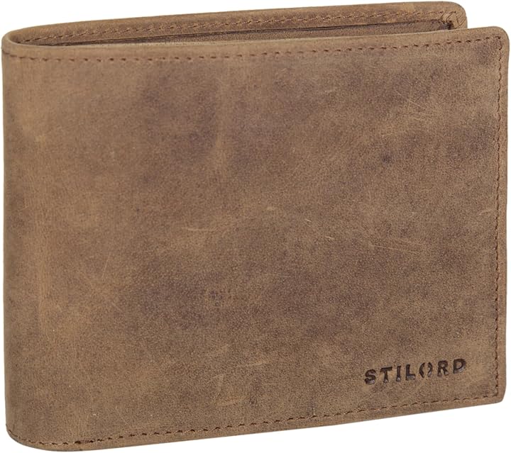 Stilord `lewis` portafoglio per uomo in pelle porta carte di credito con blocco rfid