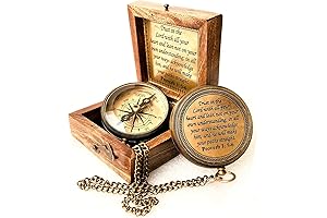 Trust in The Lord -Proverbs 3: 5-6 Quote Engraved Compass