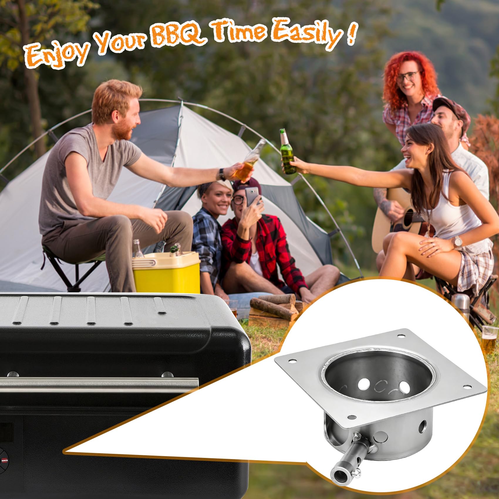 Parti di ricambio per braciere per griglie a pellet Traeger Ranger, Scout e PTG, KIT0467, KIT0370, SUB1442, bruciatore di ricambio per bruciatori Traeger Ranger, Scout, PTG, Trailhead Grill