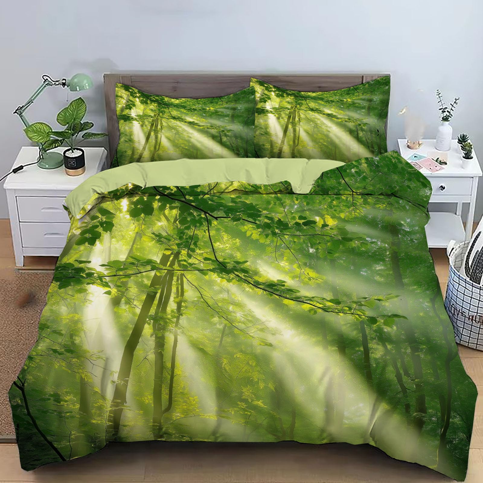 Housse de couette magnifique motif nature réversible pour apaiser vos nuits