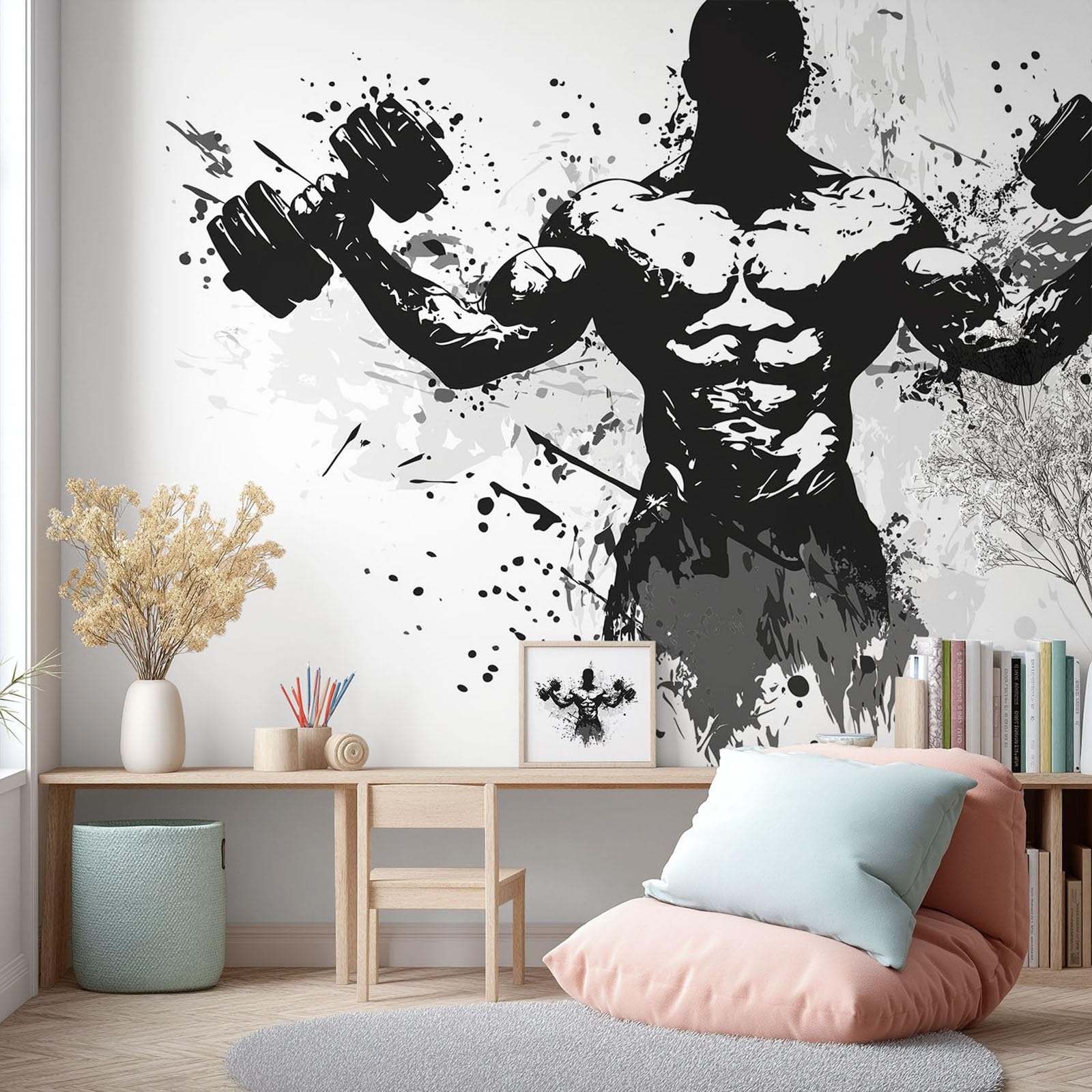 Modna tapeta 3D, fajna, sportowa, 315 x 215 cm, mural, fitness, męska tapeta do sypialni, przedszkola, malowniczego ogrodu, wisząca