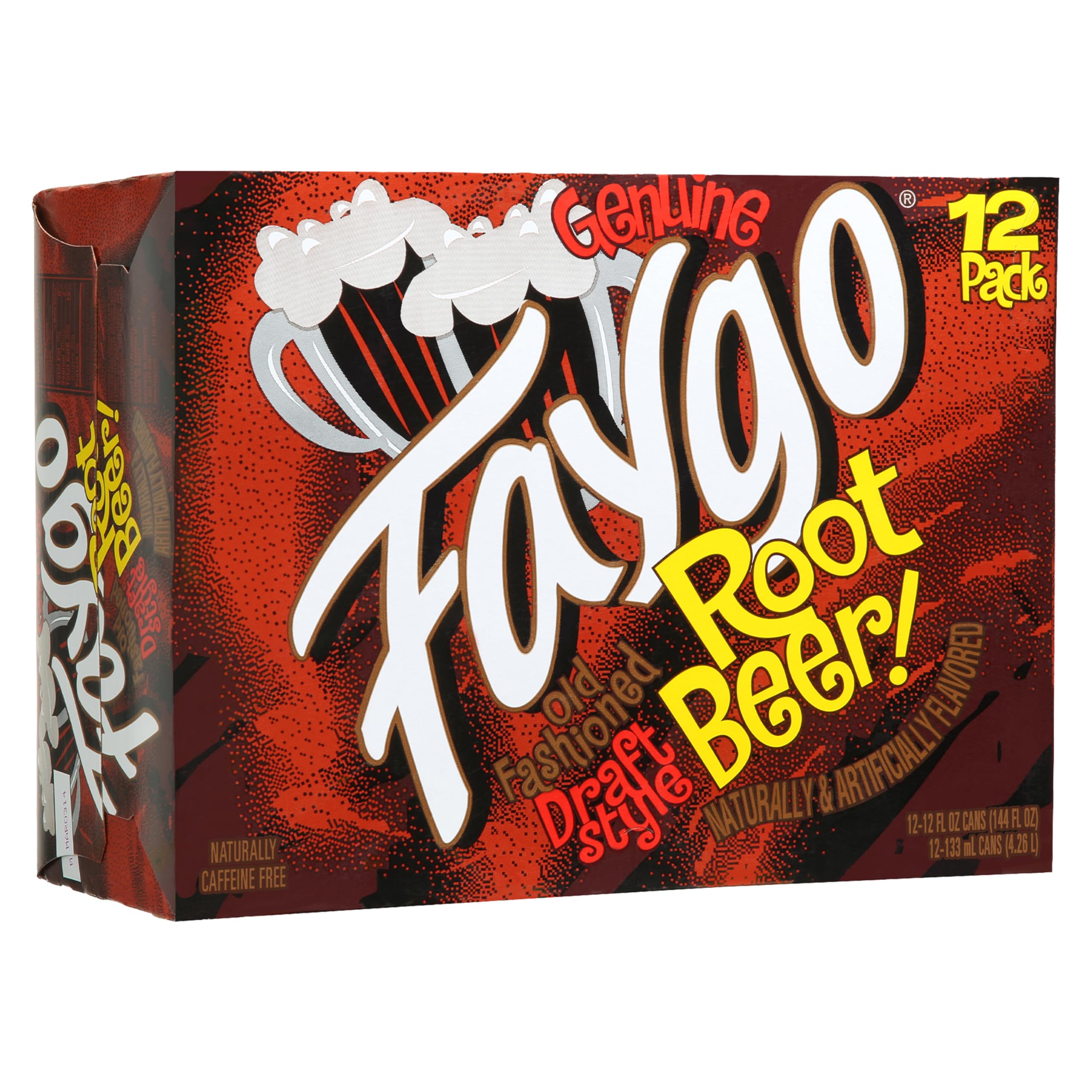 Faygo Root Beer | 12-Pack of 12oz Cans | Old-Fashioned Root Beer Taste | Rich & Creamy | Caffeine-Free Classic