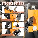 Bag Sewing Machine High Speed Bag Sealing Machine Bag Closer Bag Closing Machine Bag Stitching Machine Industrial Sewing Machine Bag Stitcher for Sack Woven Kraft Paper Bag Sealing (Yellow)