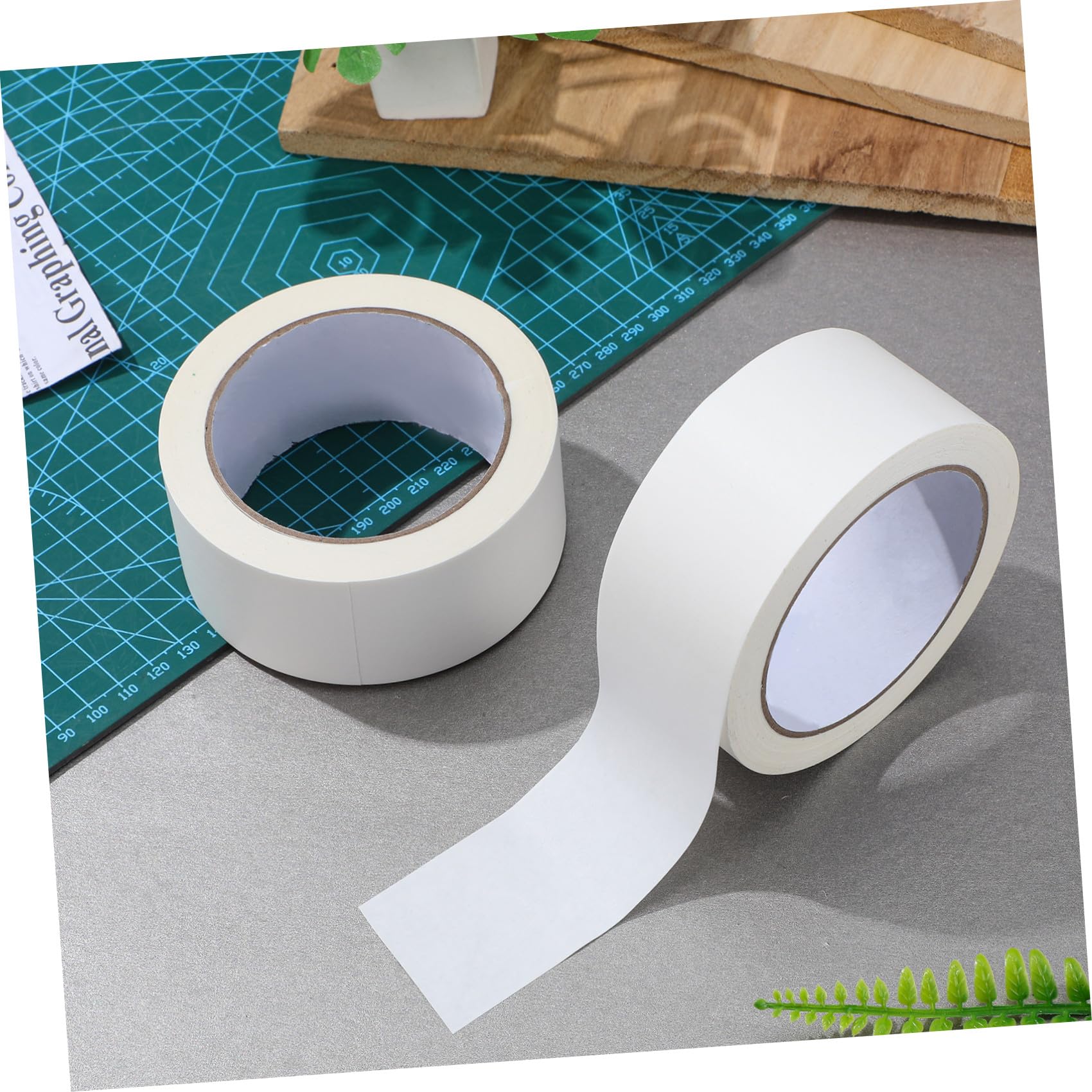 HOMSFOU 2rotoli Nastro Bianco Spedizione Per Carichi Pesanti Nastro in Carta Kraft Rinforzato Spesso Per Sigillare Scatole