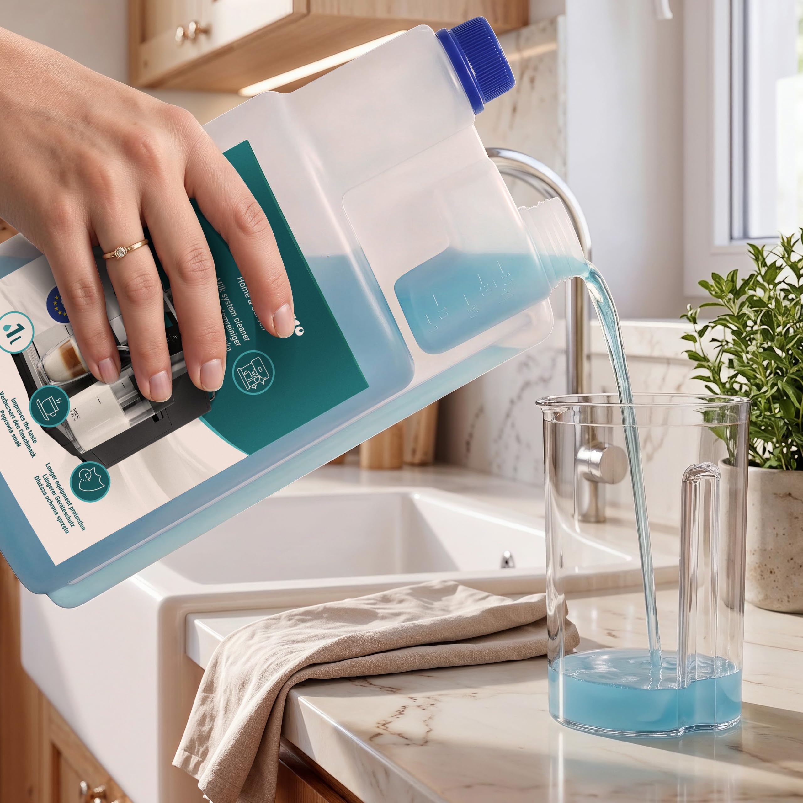 Sillar Limpiador del Sistema de Leche 3 x 1 L para Cafeteras y Espumadores