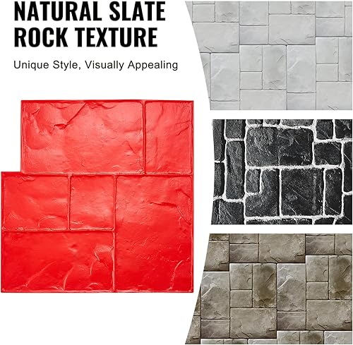 Miniatura 21 de VEVOR Piel de textura de hormigón, juego de alfombrillas de sellos de hormigón de 24 x 24 pulgadas, alfombrillas de poliuretano para estampado