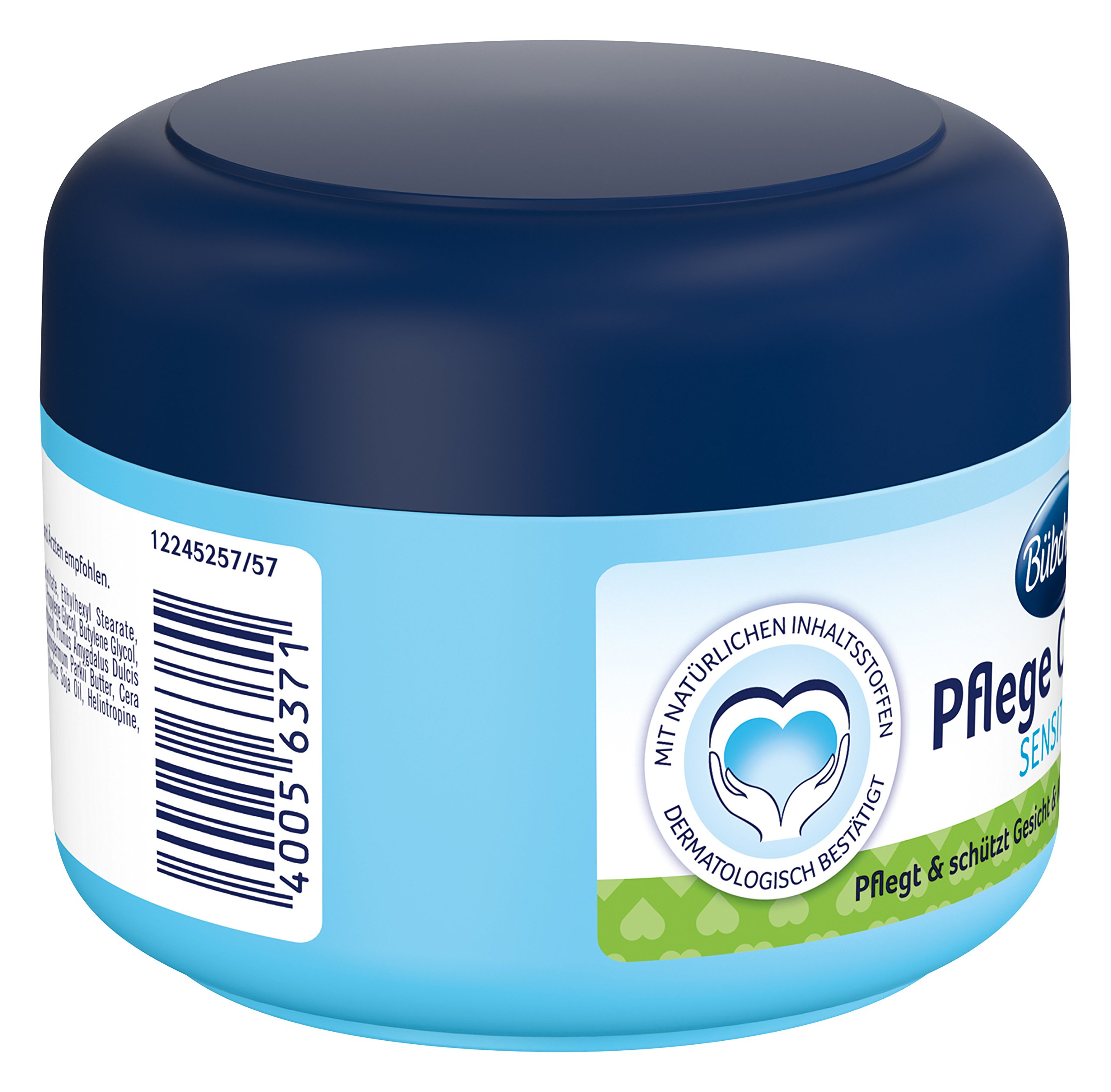 Bübchen Crème pour Le Corps et Le Visage Sensible pour la Peau délicate de bébé à l'huile d'amande 4 x 75 ML