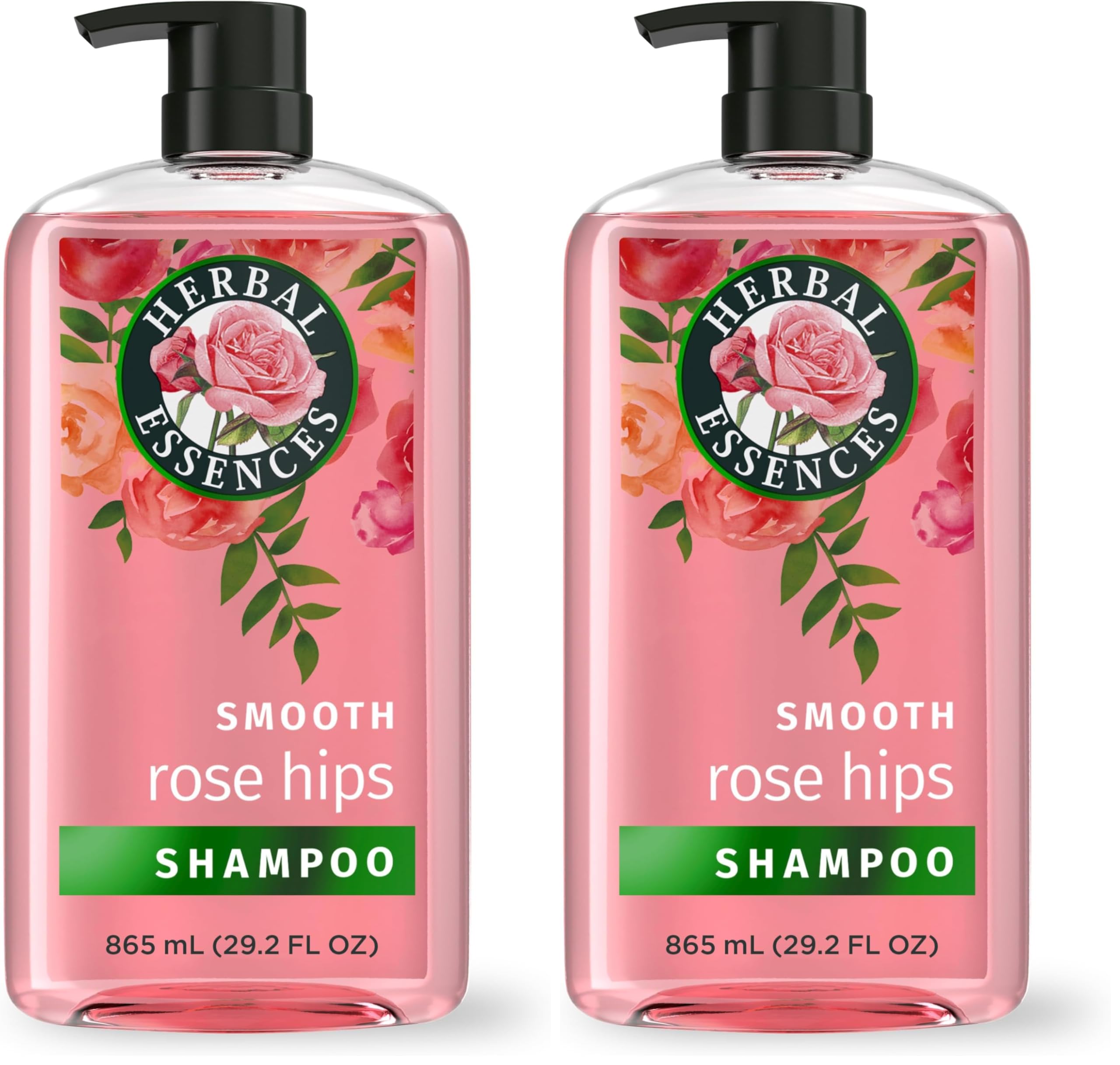 Rose Hips Shampoo - Smooth, Shiny Hair with Vitamin E & Jojoba, Safe for Color Treated Hair, Floral Scent, Cruelty-Free, Dermatologist-Tested, 29.2 Fl Oz (Pack of 2)