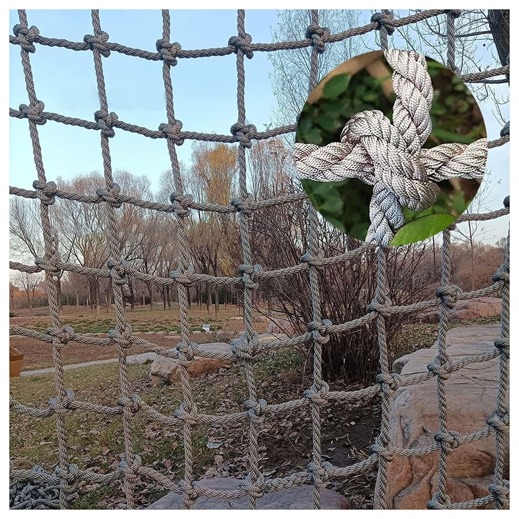 Generico Rete da Arrampicata per Esterni Resistente per Bambini e Adulti, fettuccia di Corda da 10 mm per Altalena, 2x2 m (6,6x6,6 Piedi) - Reti da Arrampicata Resistenti di Livello Militare