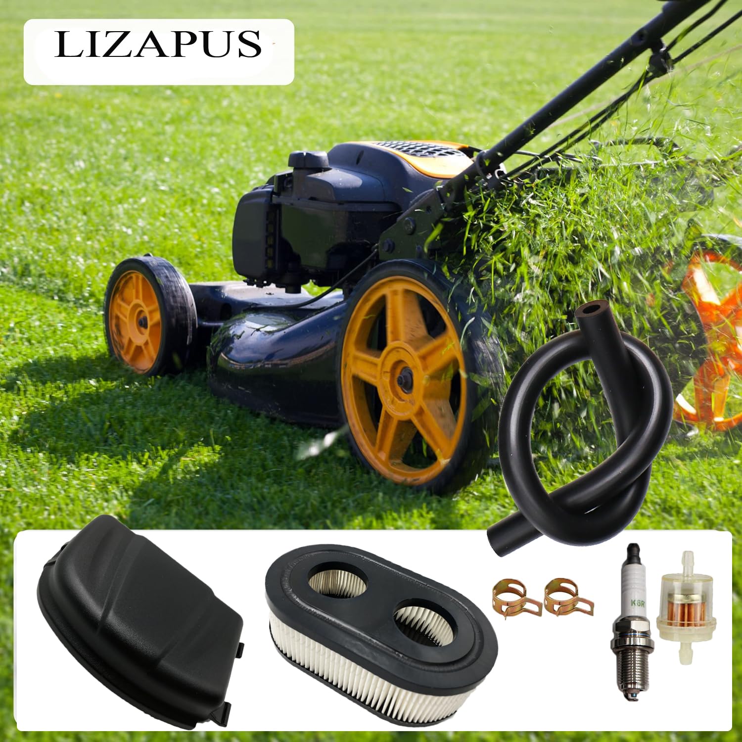 Luftfilter + Zündkerzen Set Für Troy-Bilt Rasenmäher – TB110, TB115, TB200, TB230, TB240, TB320, TB330, TB370