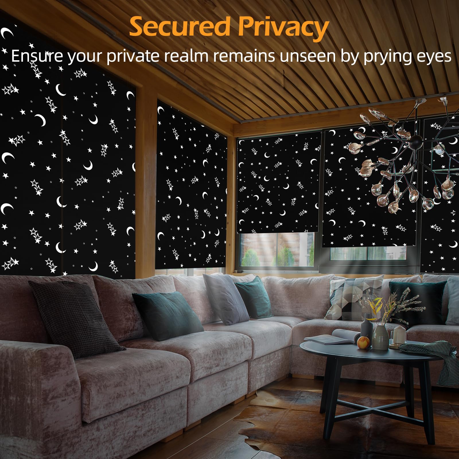 Valquid Blackout Blind, 200×145cm Temporary Blackout Blinds Stick on Window, Portable Blackout Blind with 10 works Velcro - Image 4