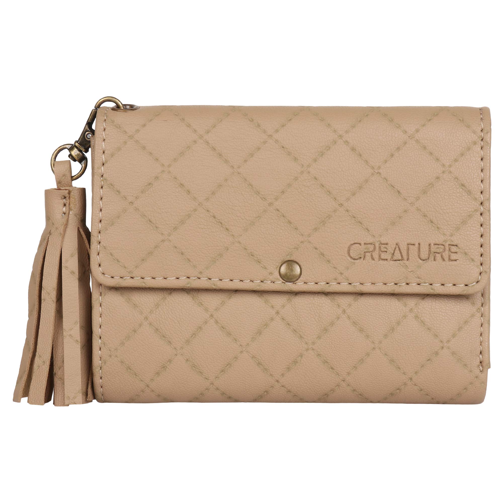 Dark Cream Cris-Cros Women's Small Clutch With Multiple Card Slots||SCL-06-image-14