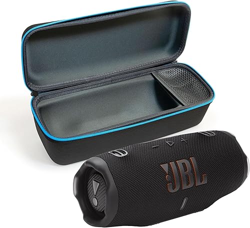 JBL Charge 6 (negro) + paquete con divvi! Funda protectora rígida (negro)