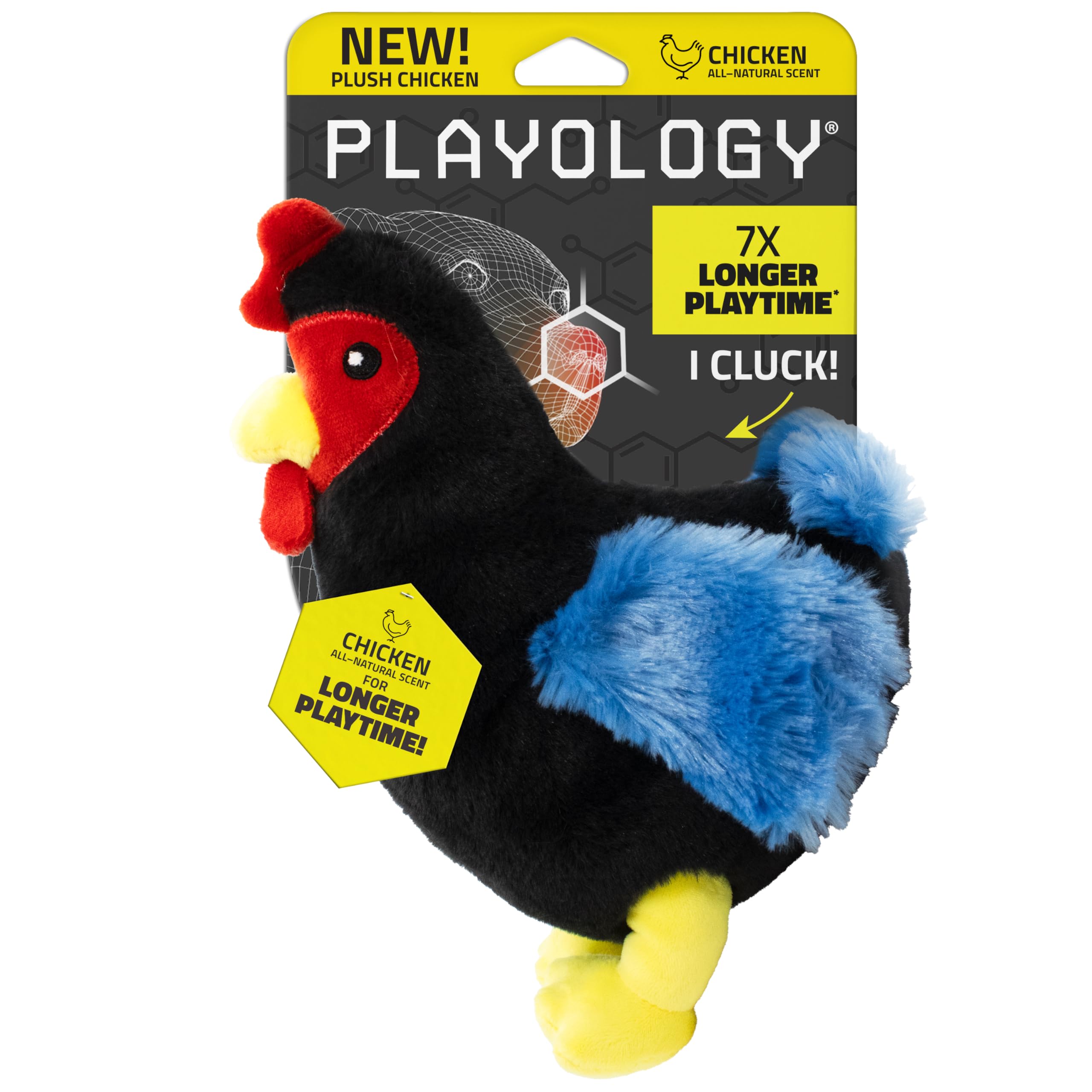 Plush Hen Chew Toy for Large Dogs - Medium, Chicken Scent