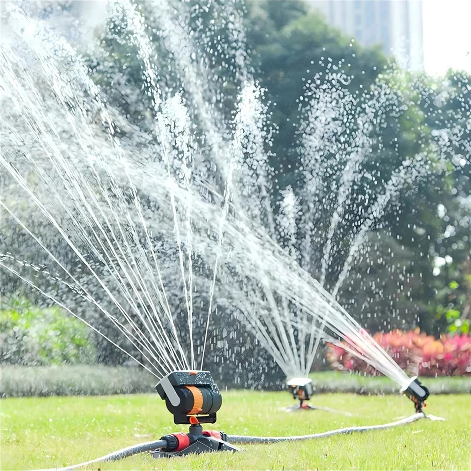 Irrigatore oscillante Barra rettangolare, Irrigatore oscillante a 16 ugelli con larghezza di flusso regolabile for prato automatico