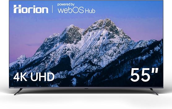 HORION 55 inch Smart TV, 4K UHD LED TV with WebOS 22, Ultra Slim Television with Mega Contrast, HDR10, Dolby Audio - Streaming Live, Bluetooth, Hdmi, WiFi P6D Series