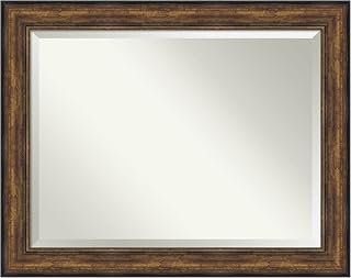 Amanti Art Bronze Wall Mirror 38x48 Ballroom Bronze Rectangle Bathroom Mirror for Wall Decor Living Room, X-Large Traditional Frame, Hangs Horizonally and Vertically, Bathroom Decor, Beveled Edge