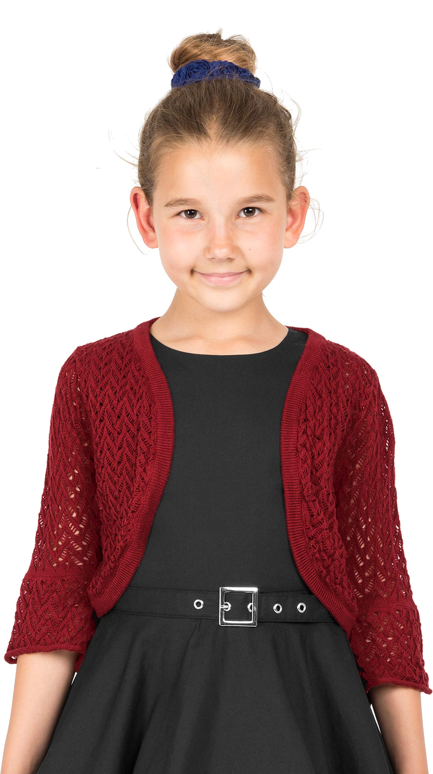 BlackButterfly Niñas Manga Larga Chaqueta de Punto Suelto Torera
