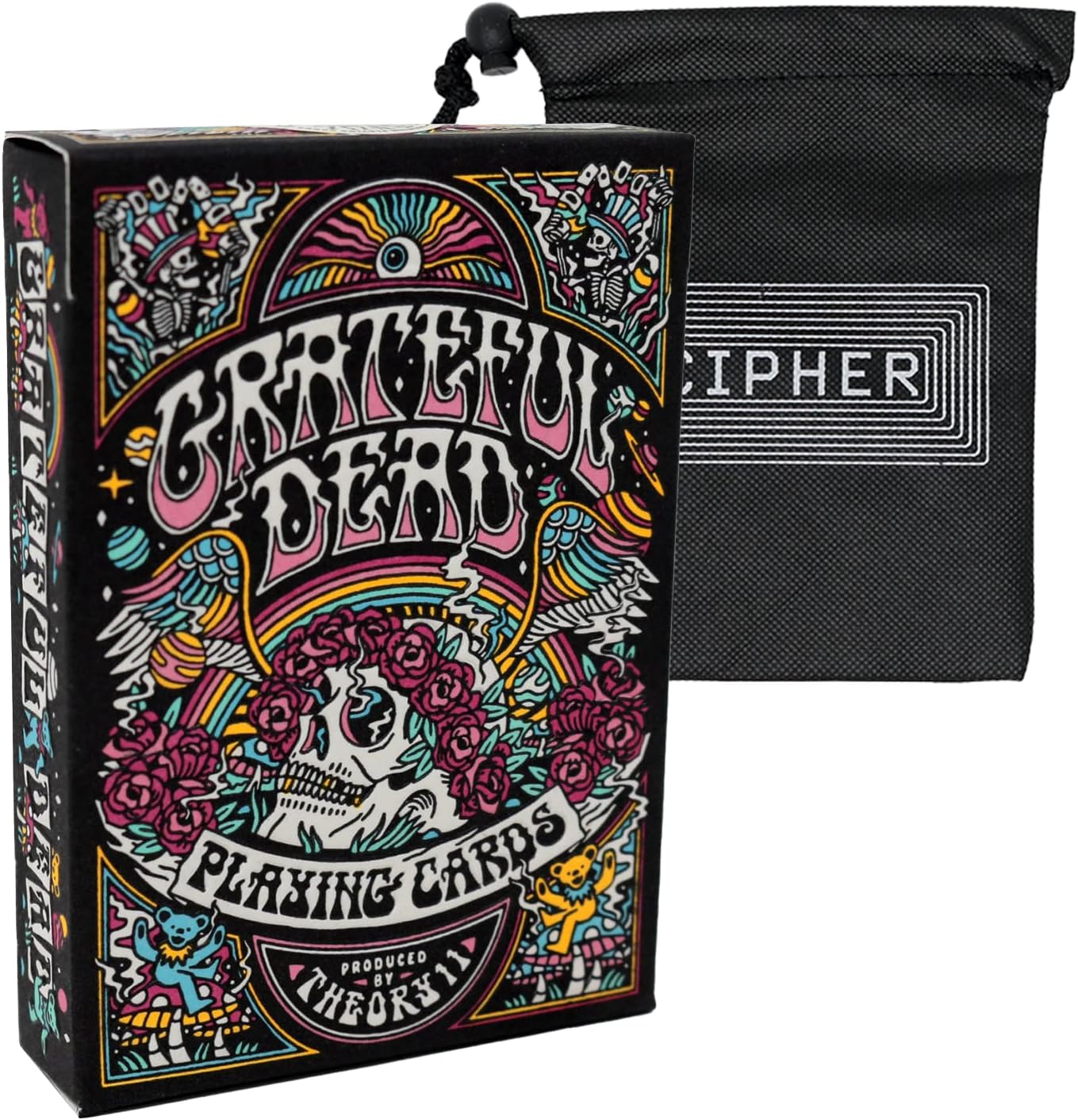 Theory 11 Grateful Dead Playing Cards - Poker Sized Premium Deck - Includes Cipher Playing Cards Bag