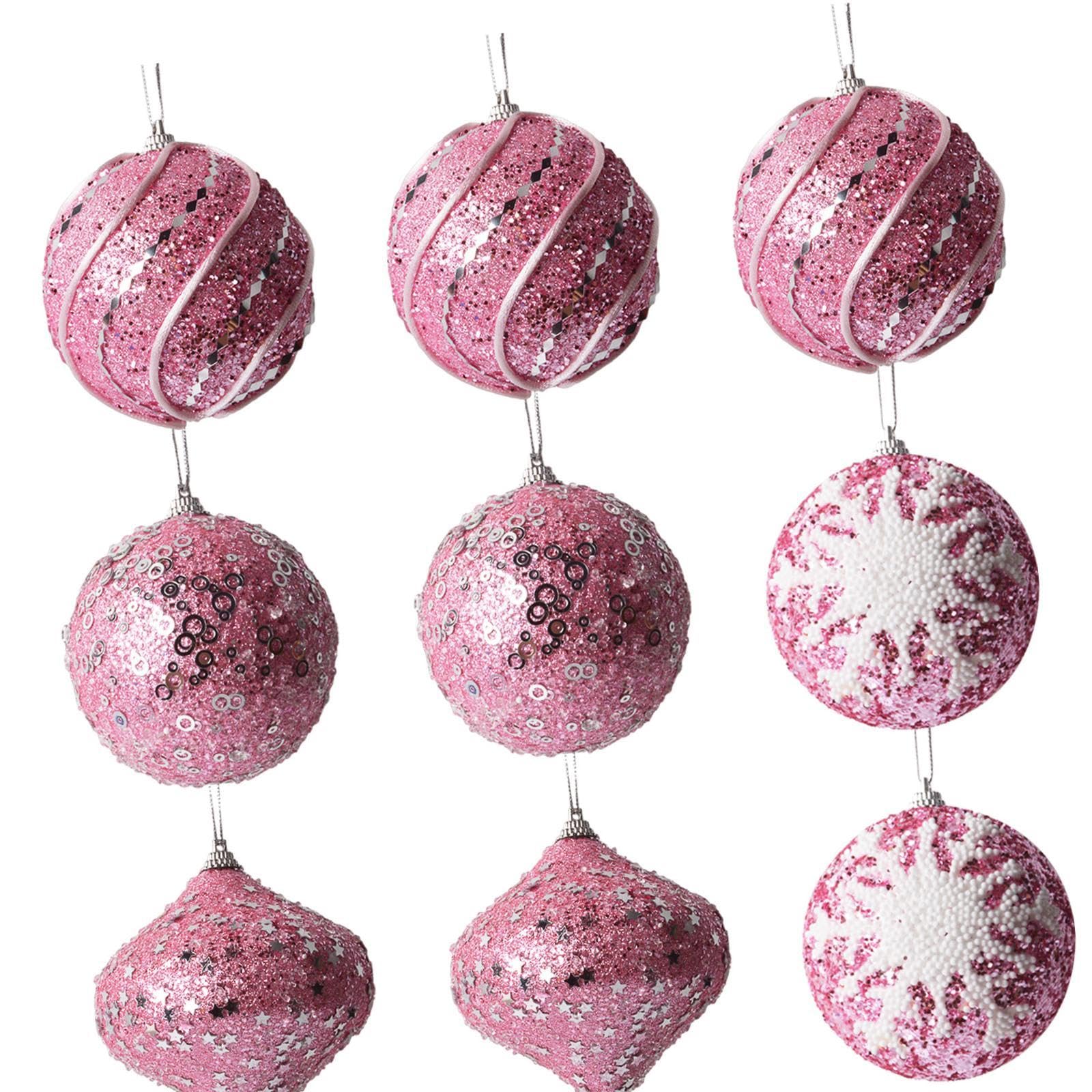 Boules de Noël roses souvenirs précieux et douceur des fêtes en famille