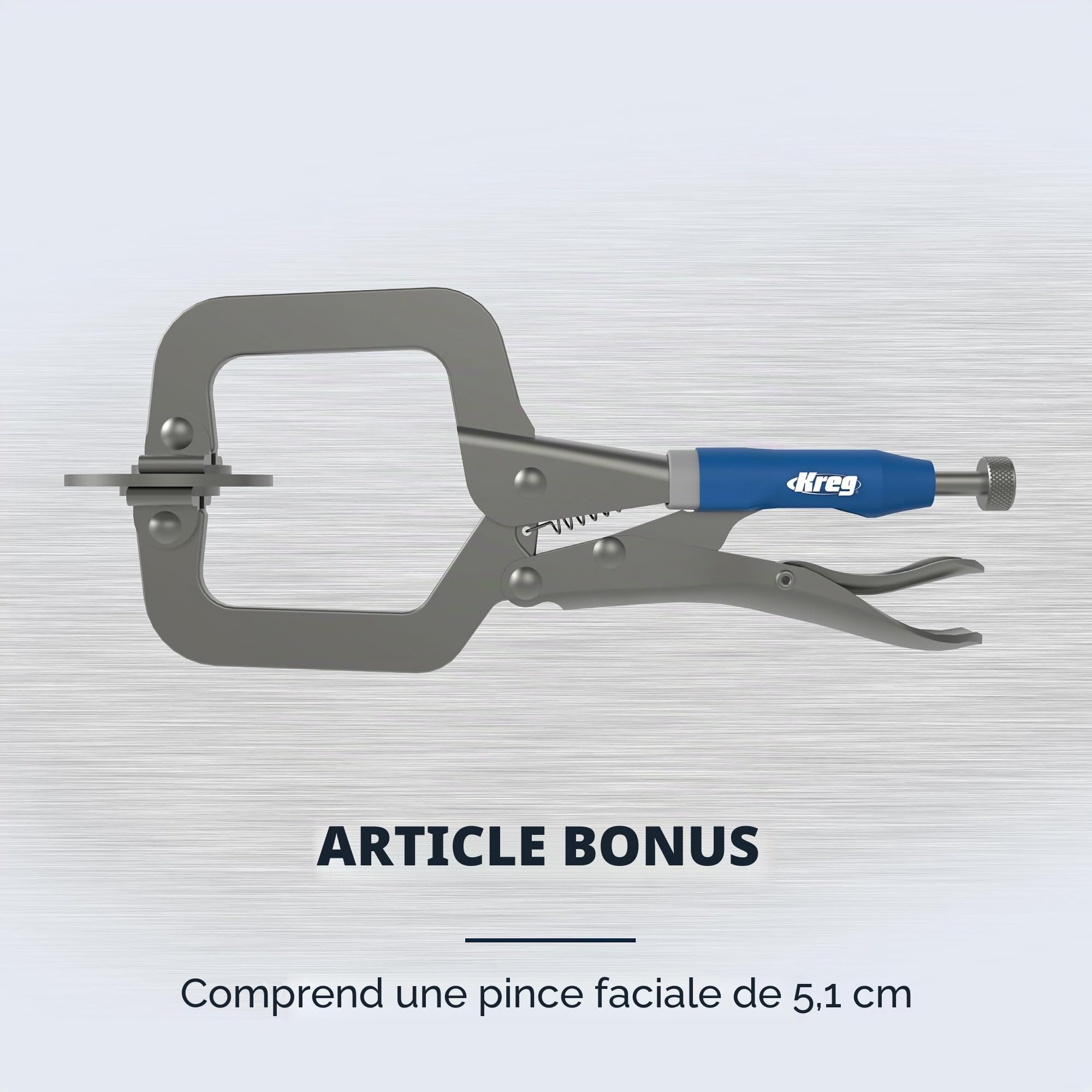 KREG Gabarit de poche durable 320 avec pince frontale classique de 5,1 cm – Comprend des pinces à bois pour le travail du bois et les espaces restreints – Pour matériaux de 1,27 cm à 3,8 cm