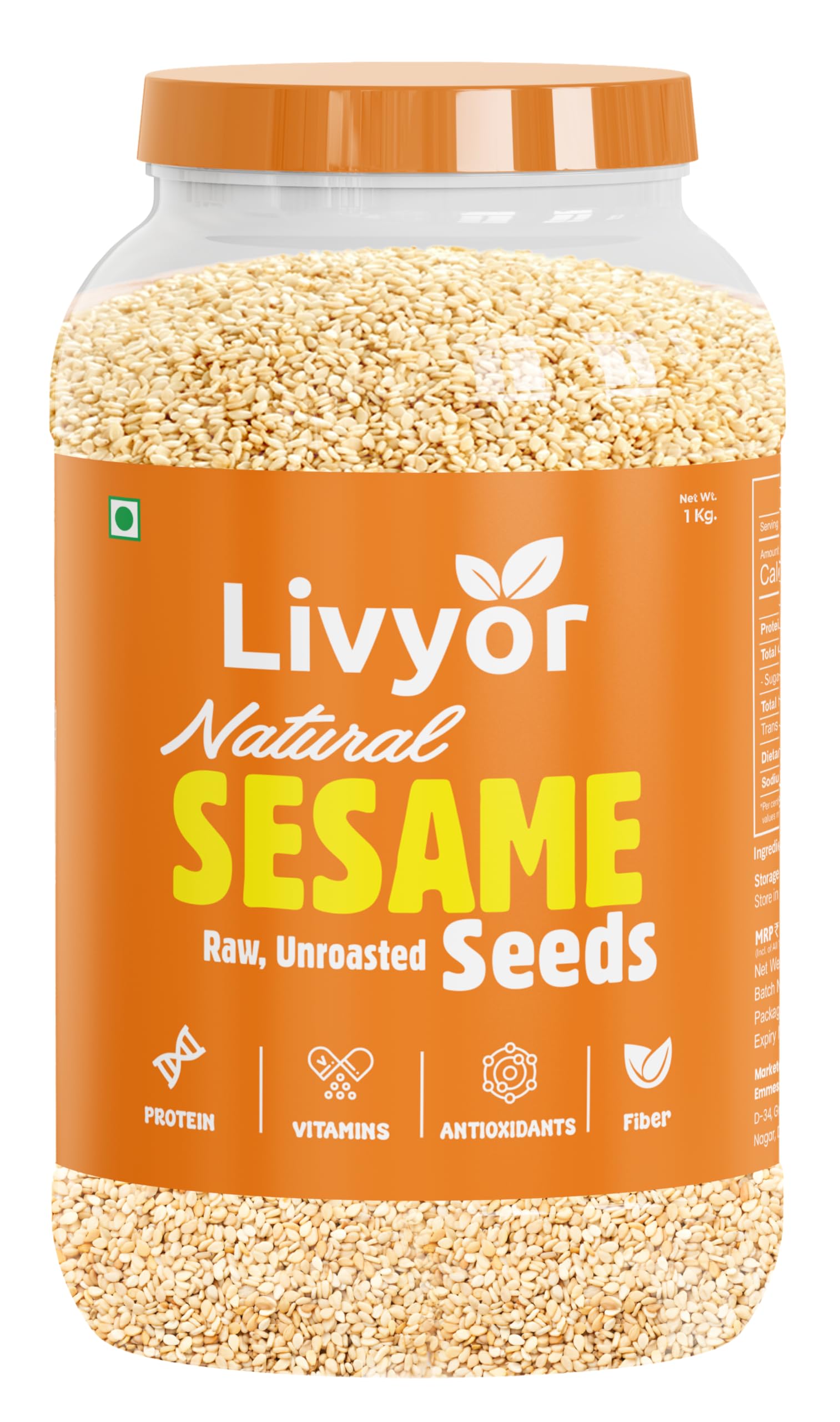 Livyor White Sesame Seeds for eating, Raw White Til (1kg) (B0CSGZPJ62) Amazon Price History, Amazon Price Tracker