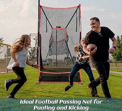 Miniatura 5 de Football Kicking Net for Field Goals & Quarterback Training  Durable Polyester Net Portable Practice Backyard High School and Team Drills