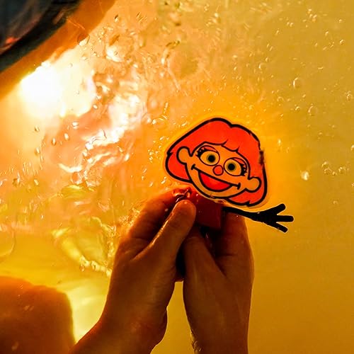 Miniatura 5 de Glo Pals x Sesame Street Elmo + Julia - Juguetes de baño activados por agua con 12 cubos reutilizables iluminados (6 Elmo, 6 julios) para juegos
