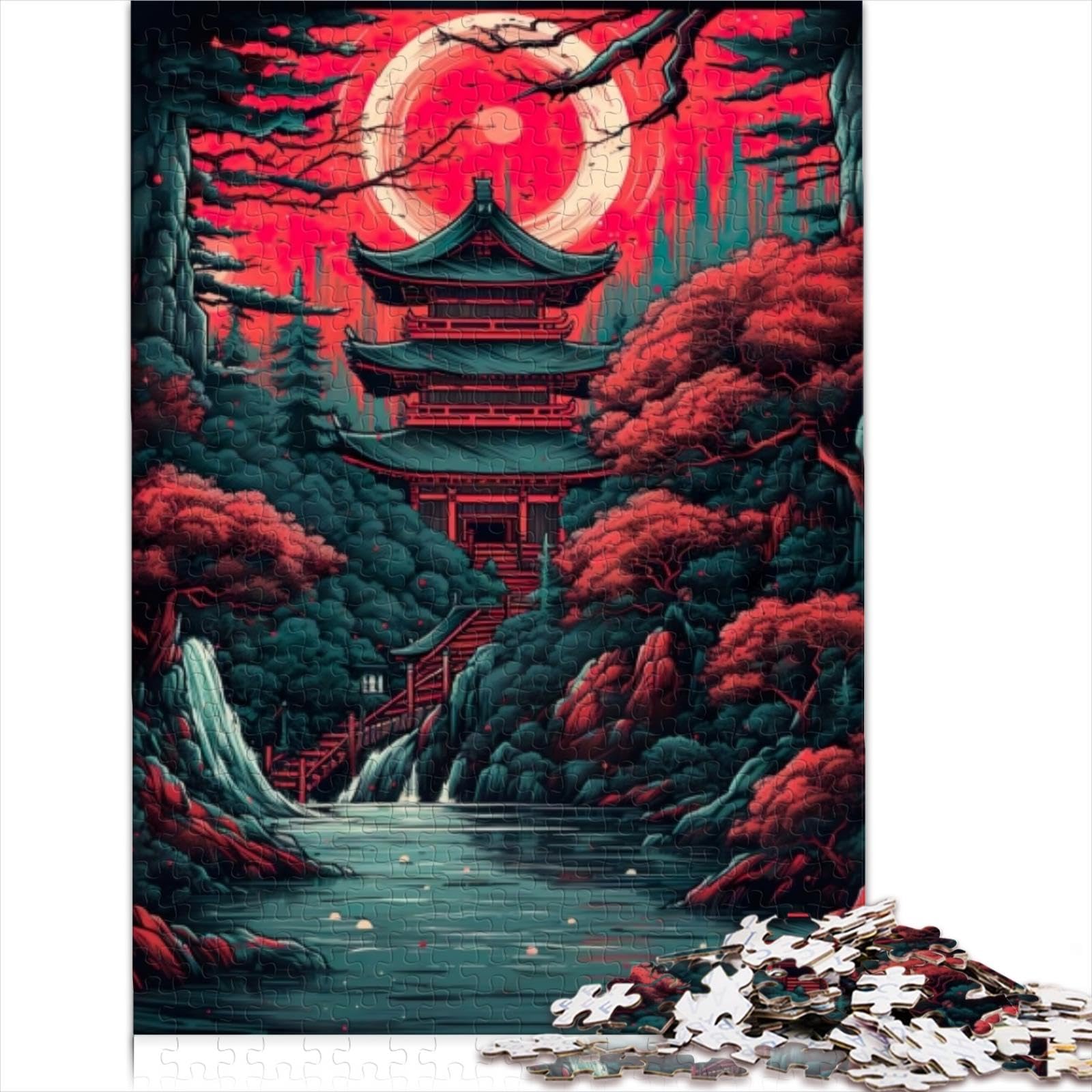 Puzzle Puzzle Eclissi solare in Giappone Puzzle in legno 1000 pezzi per adulti Puzzle 1000 pezzi gioco di puzzle per famiglie regali di compleanno 1000 pezzi（50x75 cm）