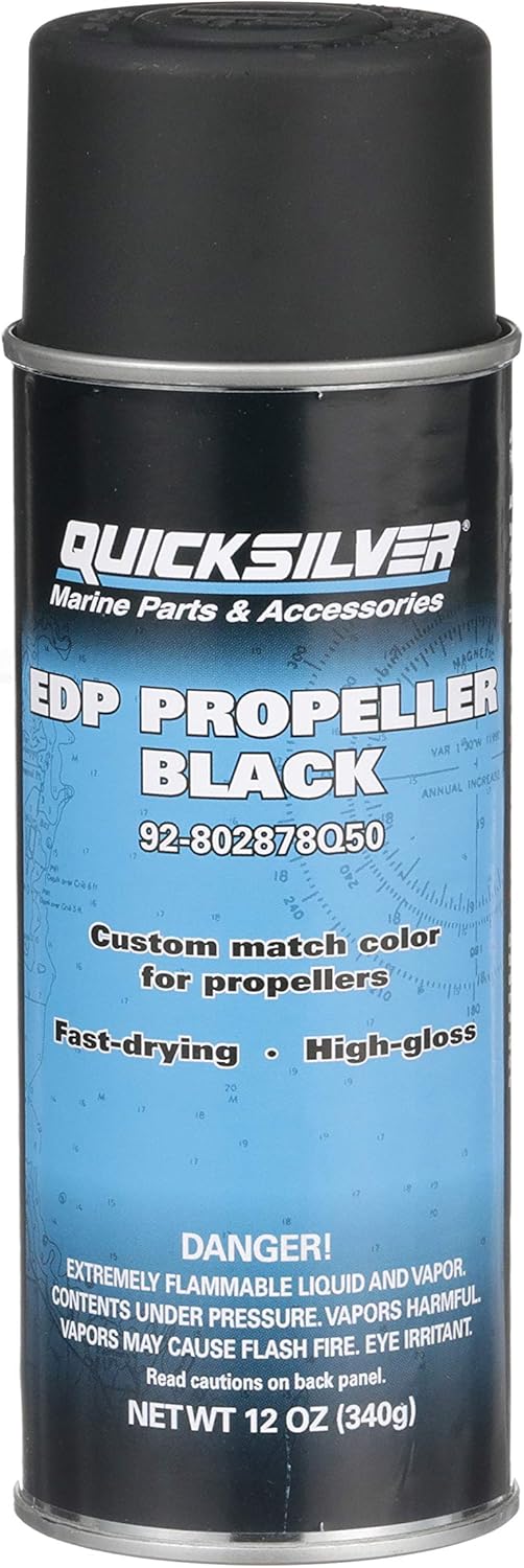 Quicksilver Edp Propeller Black Satin Enamel Spray Paint Boat Edp