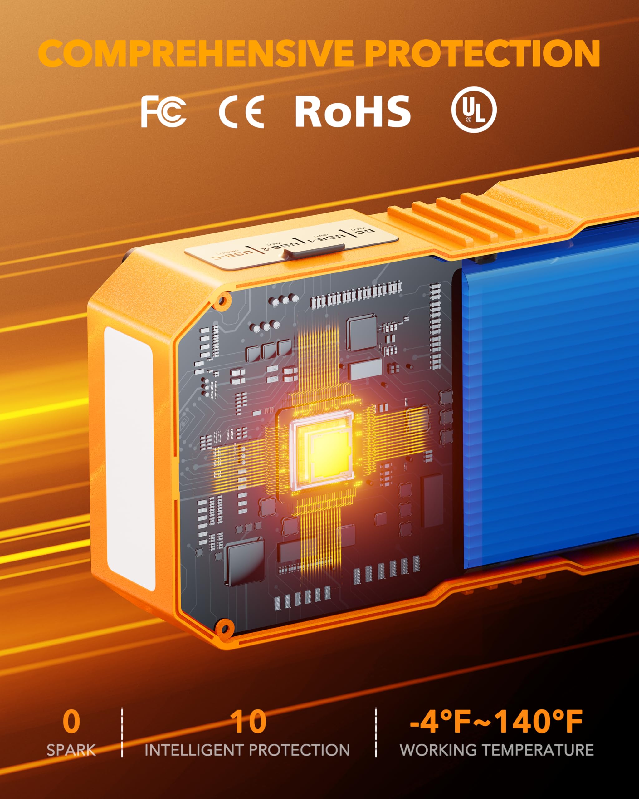 OXILAM 20000mAh Jump Starter for All Gas Diesel Engines 9000A Battery Jumper Starter Portable 12V Jump Box with — view 6