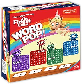 Word Pop CVC Words Games - Learn to Read in Weeks Learning Resources - Multisensory Reading & Phonics Games Ideal for Pre Kindergarten to 1st Grade by The Fidget Game