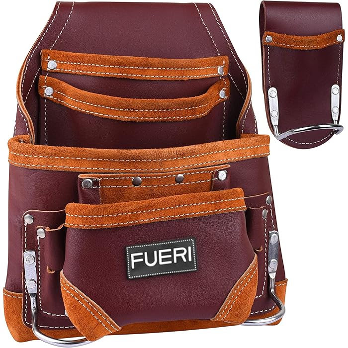 Buy FUERI Professional 10 Pocket Carpenter Tool Pouch Framers Bag