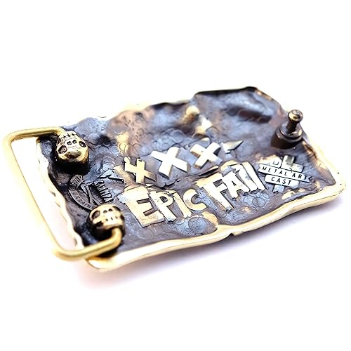 Miniatura 4 de Belt buckle Angry Skulls, Solid brass handmade belt buckle with birds skulls