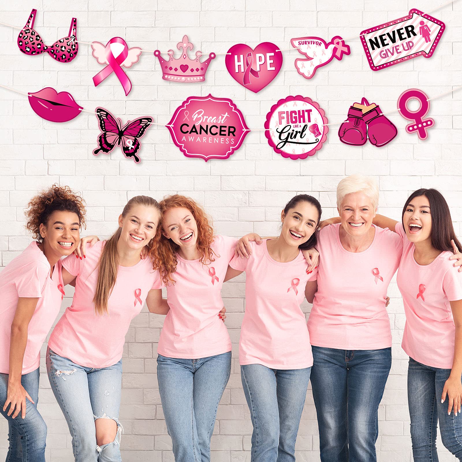 ALIBBON Banner De Concientización Sobre El Cáncer De Mama
