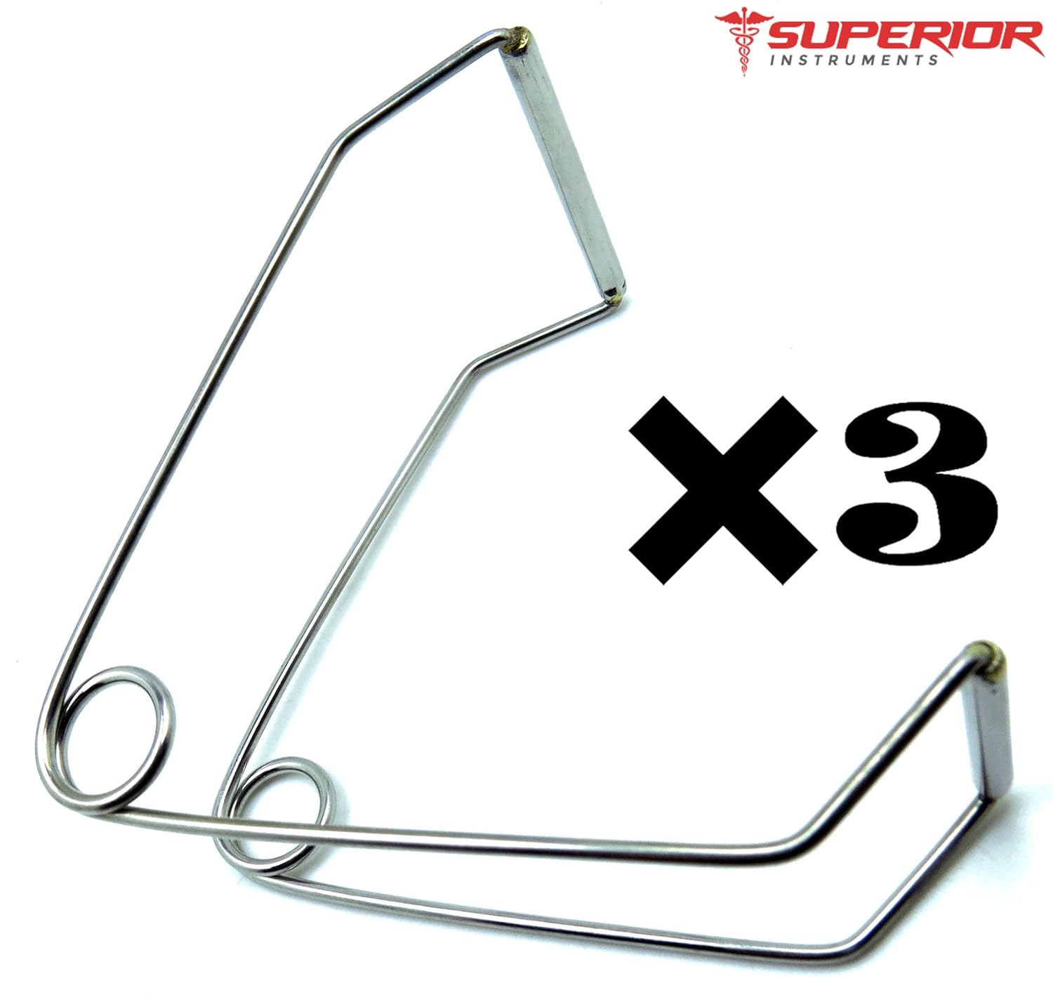 3 Pcs Superior Smith Baxter Mouth Gag Small Veterinary Surgical Stainless Steel Instruments