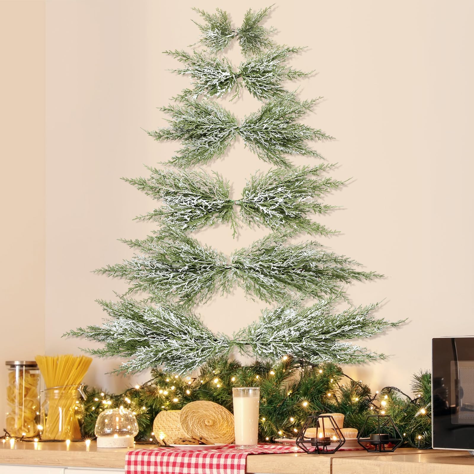 Amazon.com: RoundFunny Mini Wall Christmas Tree Green Hanging Wall