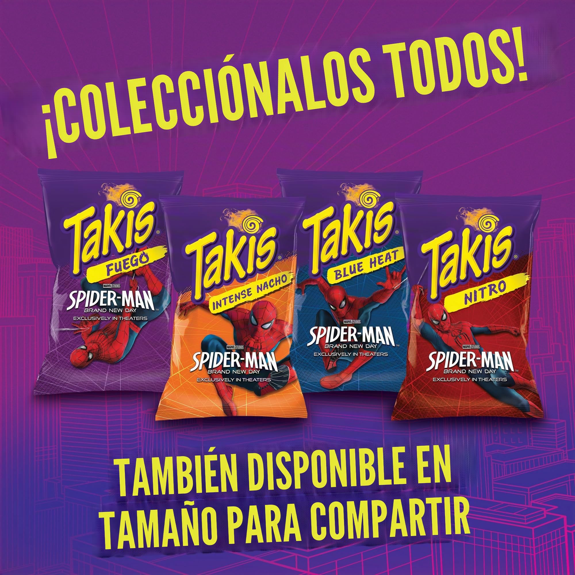 Takis Paquete variado de 18 unidades/1 onza, chips de tortilla enrollados mixtos de sabores surtidos, (5) Fuego 1 onza, (5) Blue Heat 28.3 g, (4) Nitro 28.3 g, (4) fajitas crujientes de 28.3 g