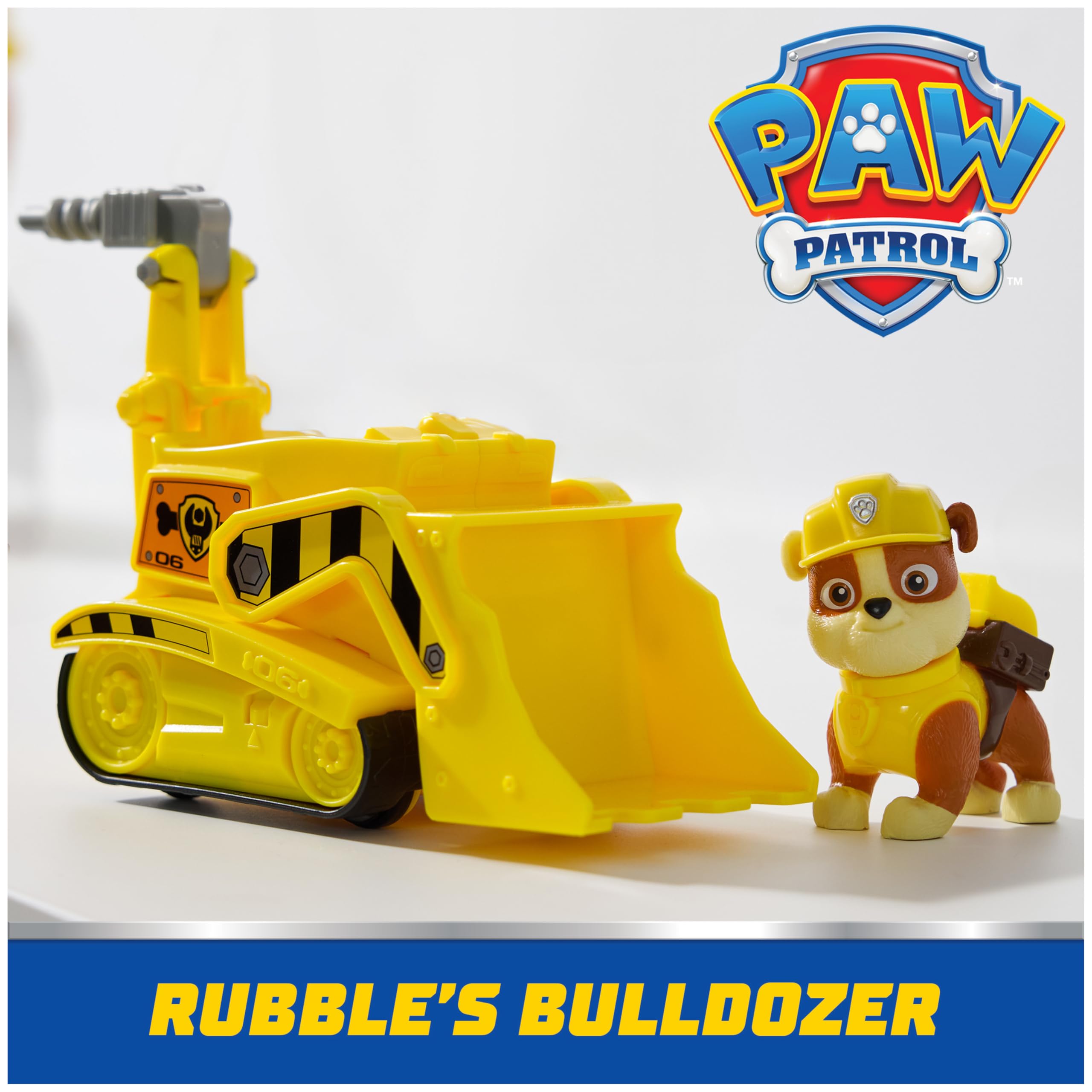 PAW Patrol, Rubble’s Bulldozer Toy Truck with Collectible Action Figure, Sustainably Minded Kids Toys for Boys & Girls Ages 3 and Up - 2
