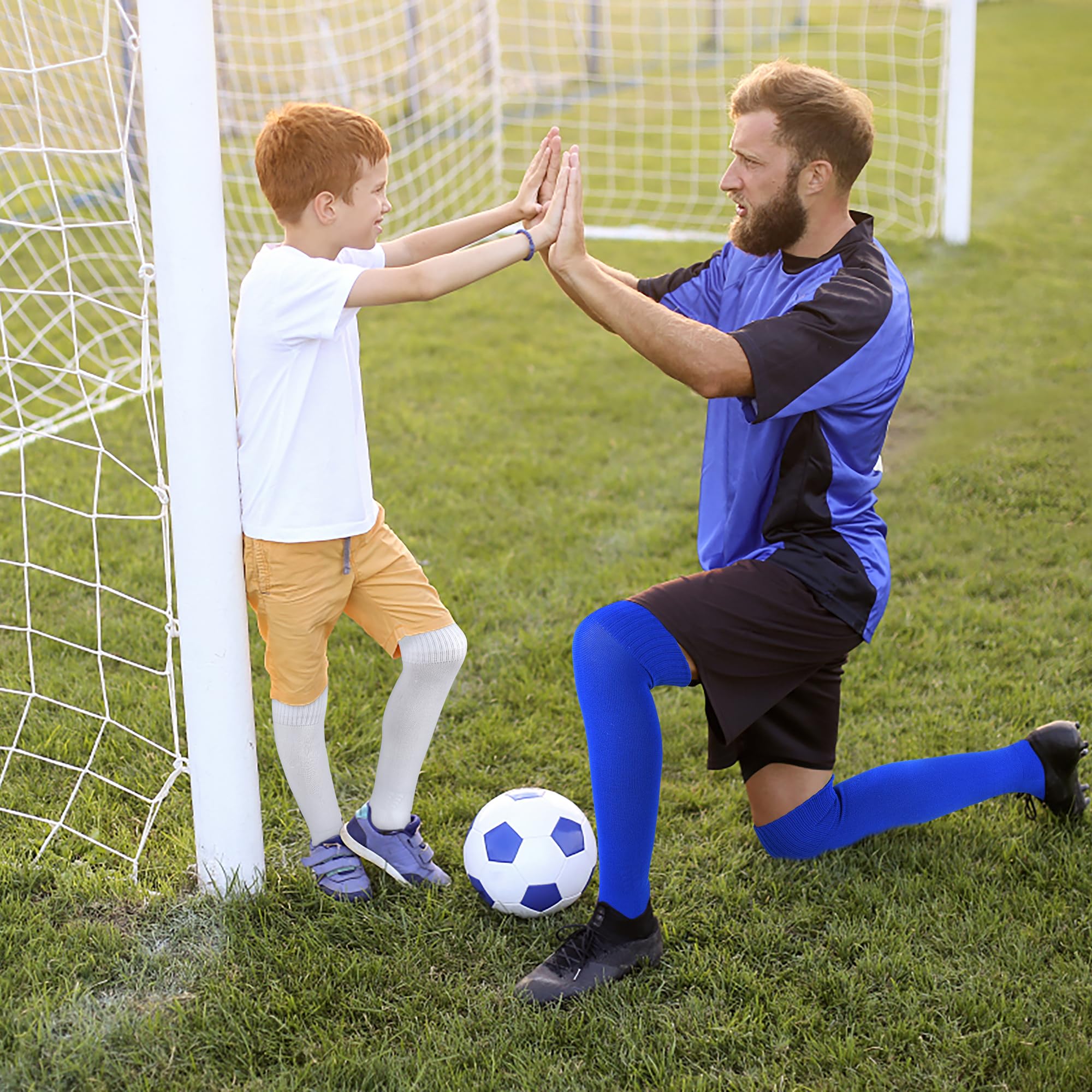 ELUTONG Fußballsocken Kinder, 1/3 Paar Unisex Fußballstutzen Trainingssocken Elastische Sportsocken, Bequem und Atmungsaktiv Sockenstutzen für Fußball Laufen Basketball 33-45