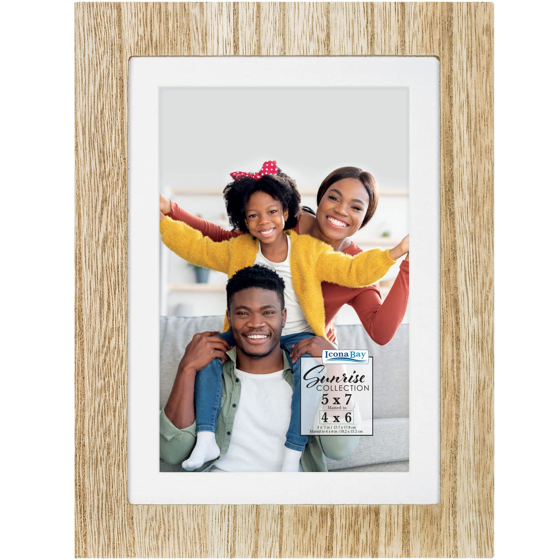 Amazon.com - Icona Bay - 5x7 Mat to 4x6 Ash Brown Picture Frame