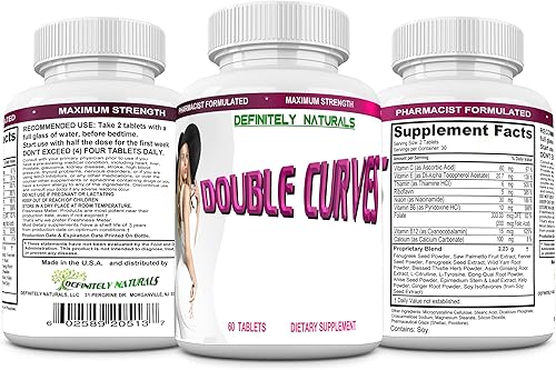 Miniatura 4 de Double Curves, la fórmula natural de ampliación de glúteos femenina que añade más tamaño y curvas a tu trasero. Pastillas para mejorar los glúteos.