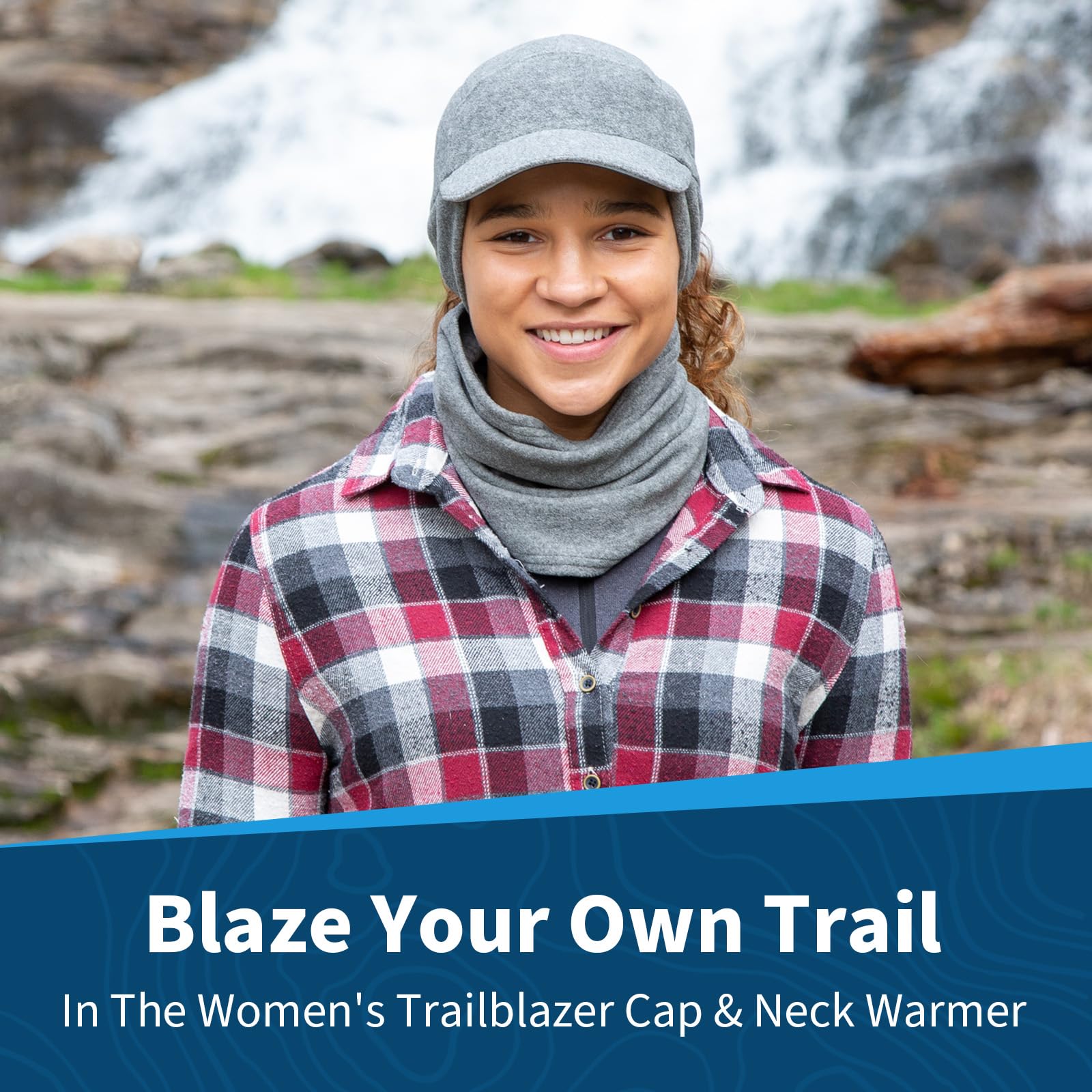 TrailHeads Damen Trailblazer Adventure Pferdeschwanzmütze und Microfleece Halswärmer Geschenkset