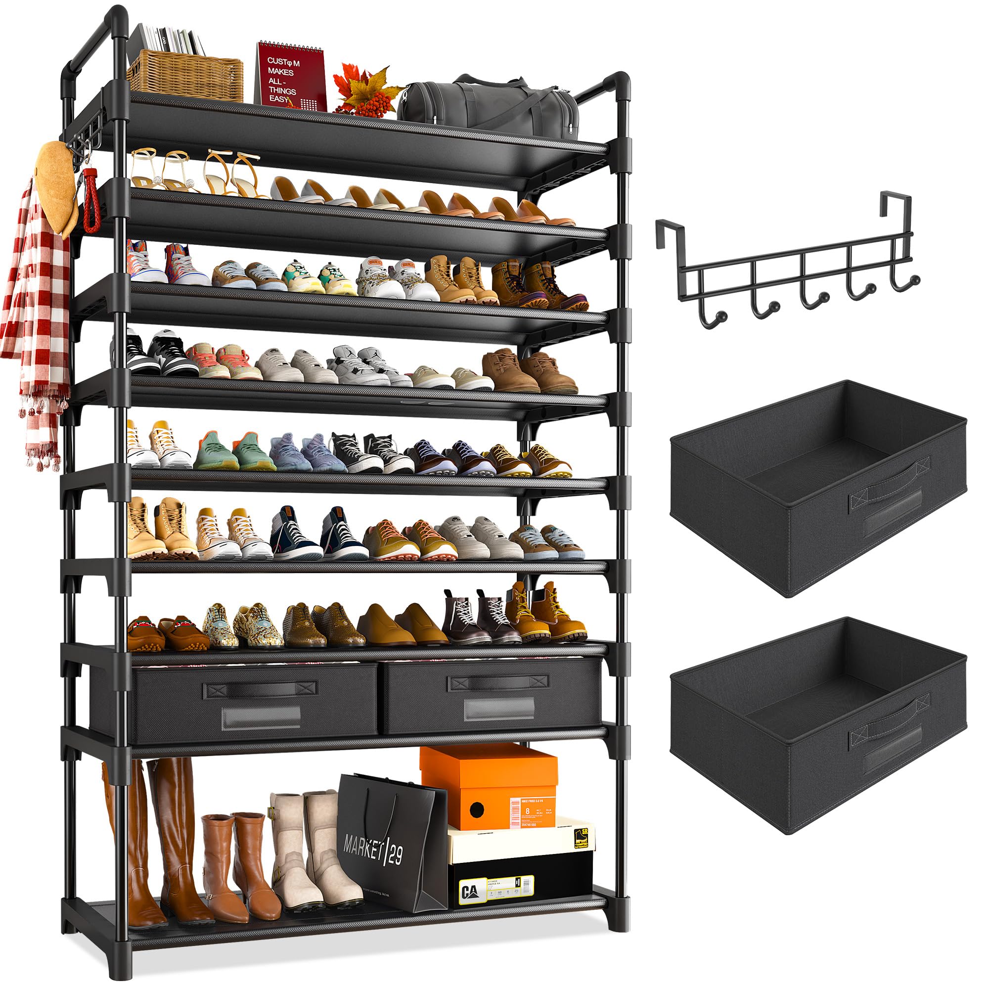 Photo 1 of ***STOCK PHOTO REFERENCE ONLY*** Amazon Basics 5-Shelf Adjustable, Heavy Duty Wide Storage Shelving Unit (350 lbs loading capacity per shelf), Steel Organizer Wire Rack, 36" L x 14" W x 72" H, Black