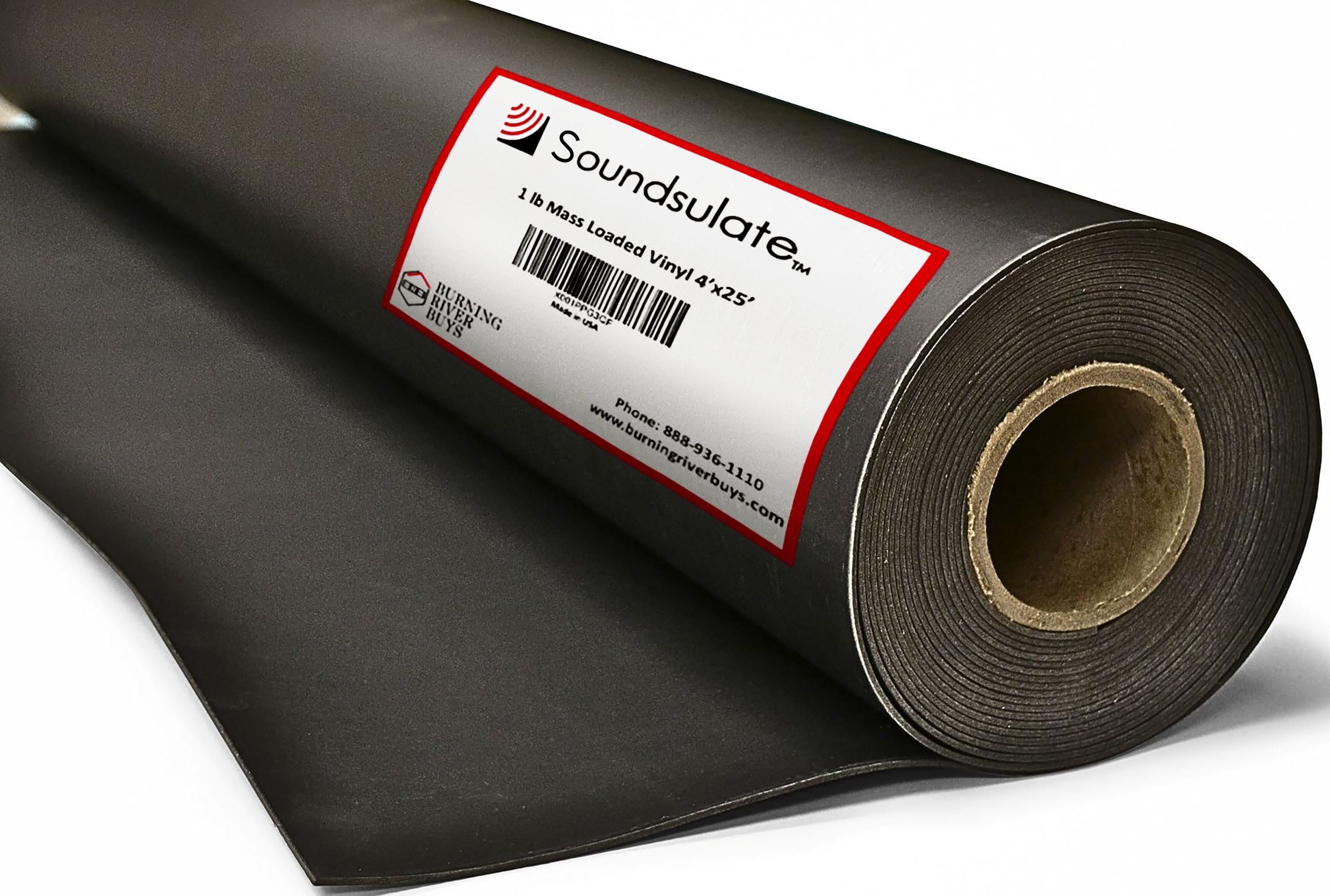 Soundsulate™ Next Generation, 1 lb. Mass Loaded Vinyl (MLV) Soundproofing Barrier Roll, 4' x 25' (100 sf) Premium Noise Blocking for Walls, Ceilings, Home Theaters & Automotive