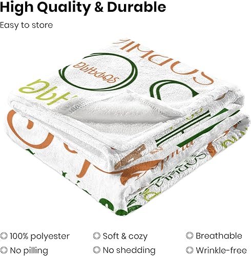 Miniatura 3 de Manta personalizada con texto de nombre, manta personalizada de franela para adultos y niños, cumpleaños, Navidad, Halloween, madre, padre, día de